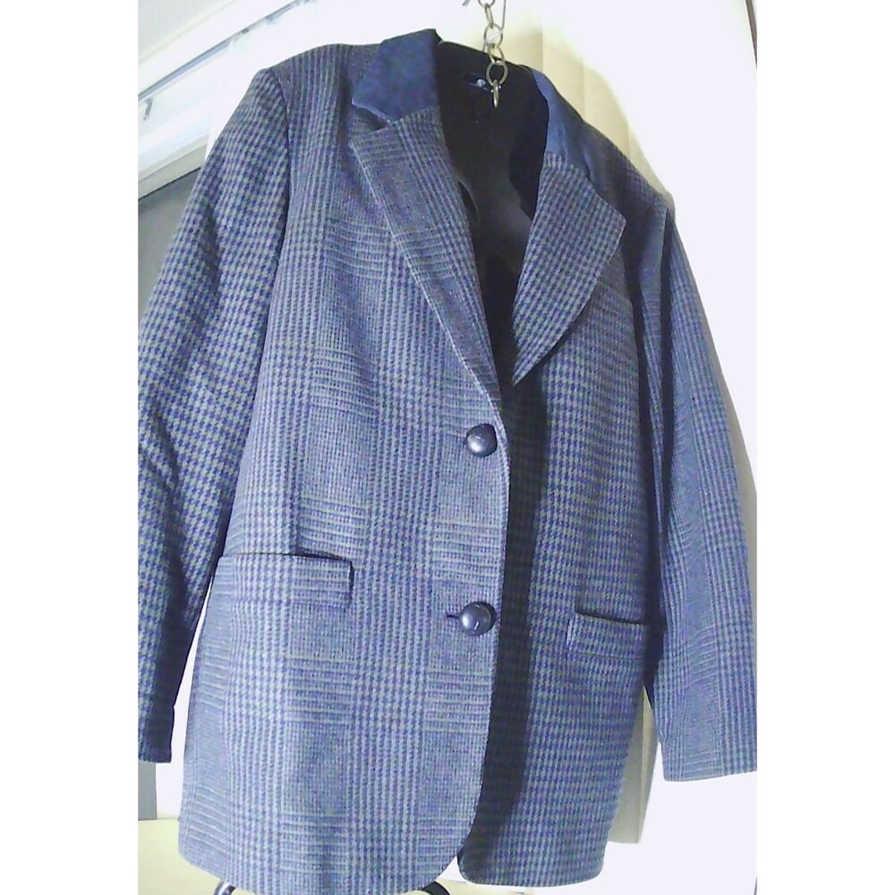 Vtg Jeanswear County Seat Size M Plaid Preppy Blazer